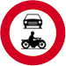 Panneau C5-C7 Interdit véhicules à moteur > 2 roues et motos